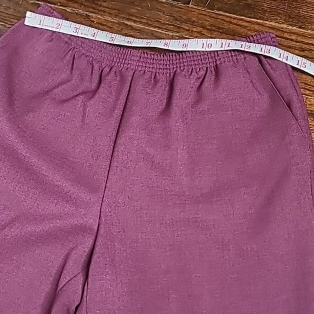 Vintage 90s Straight Leg HIgh Waist Pull On Pants Medium - Picture 7 of 12
